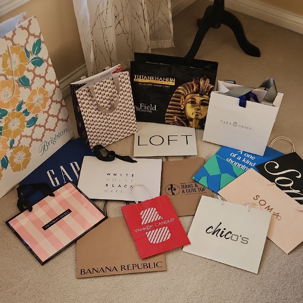 Assorted Store Shopping Bags Collection Few European Bags
